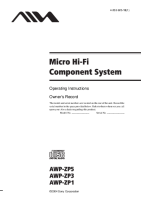 Aiwa-AW-PZP3-Owners-Manual