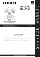 Aiwa-XR-MD90-MD95-Service-Manual-Correction