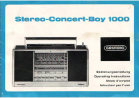 Grundig-Concert-boy-1000-Owners-Manual