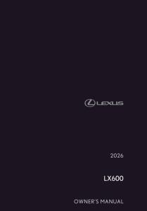 Lexus LX600 - Owners Manual 2026 EN 