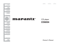 Marantz-CD-6004-Owners-Manual