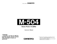 Onkyo-M-504-Owners-Manual 