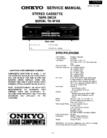 Onkyo-TAW-100-Service-Manual