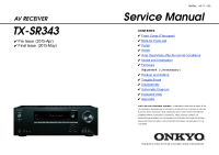 Onkyo-TXSR-343-Service-Manual