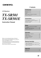 Onkyo-TXSR-501-Owners-Manual