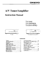 Onkyo-TXV-940-RDS-Owners-Manual 