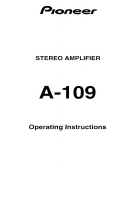 Pioneer-A-109-Owners-Manual