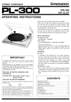 Pioneer-PL-300-Owners-Manual