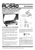 Pioneer-PL-540-Owners-Manual