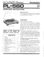 Pioneer-PL-560-Owners-Manual