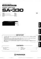 Pioneer-SA-330-Owners-Manual
