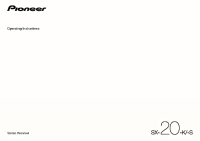 Pioneer-SX-20-K-Owners-Manual