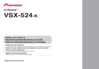 Pioneer-VSX-524K-Owners-Manual