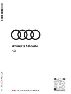 Audi A3 - Owners Manual 2025 EN 
